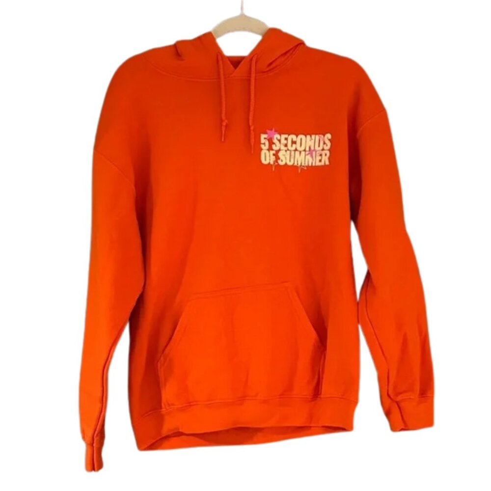 5 Seconds of Summer 2023 World Tour Orange Pullover Concert Hoodie